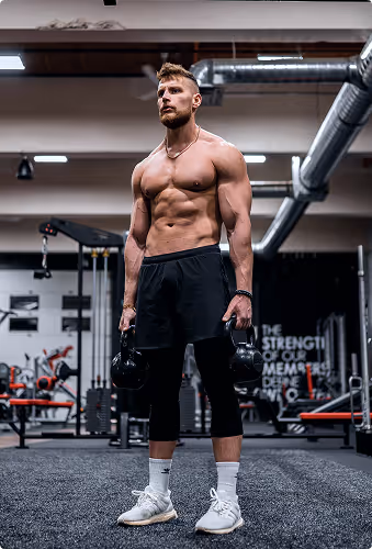 This is a photo of our client after joining our gym.