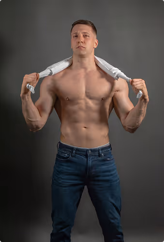 This is a photo of our client after joining our gym.