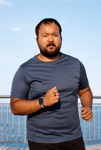This is a photo of our client taken before joining our gym.