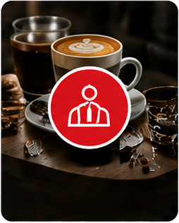 Coffee service setting representing foodservice