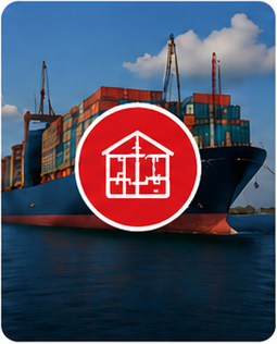Container ship representing export markets