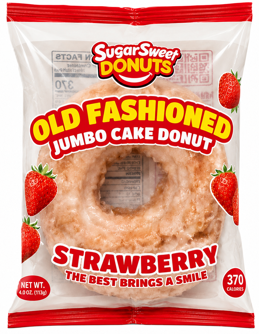 Strawberry Old Fashioned donut
