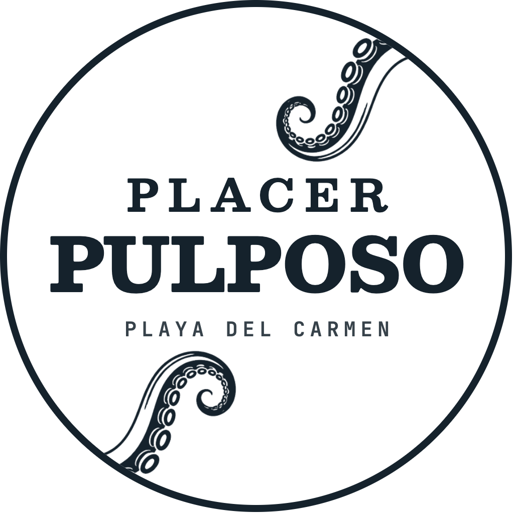 Sello de Placer Pulposo, marisquería en Playa del Carmen