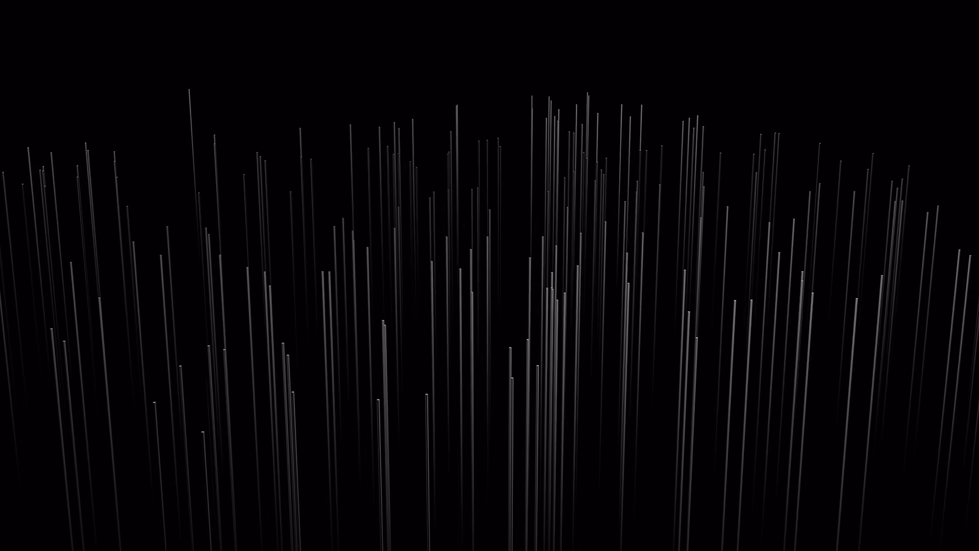 Vertical thin gray lines of varying heights on a black background forming an abstract pattern.