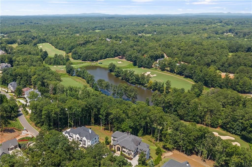 Aerial view of Echelon golf community in Alpharetta, Georgia near 292 Traditions Drive