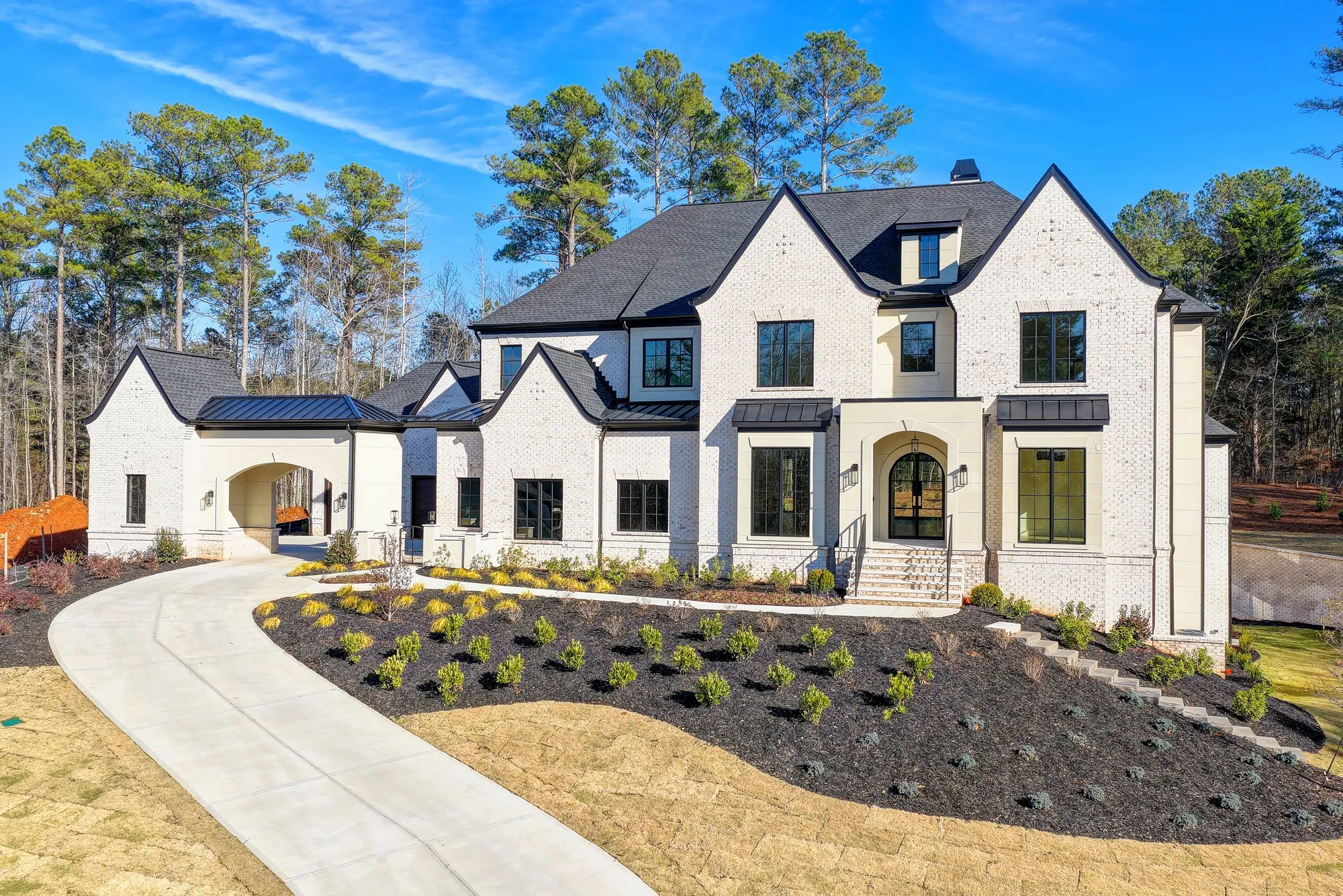 Custom luxury estate home exterior representing Roswell, Georgia real estate