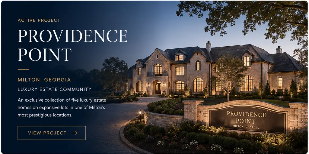 Providence Point luxury estate home exterior in Milton, Georgia