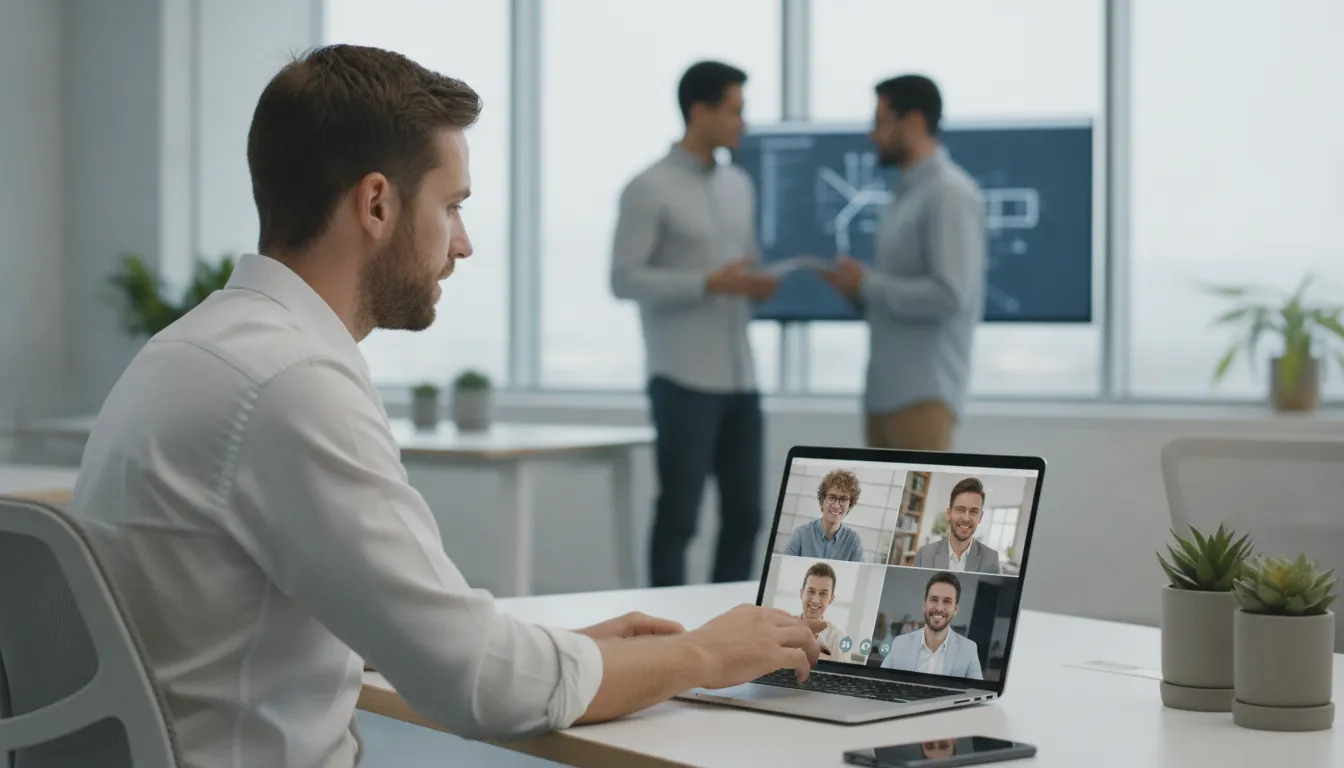 US engineering leader collaborating with senior engineers on fintech and healthcare software projects