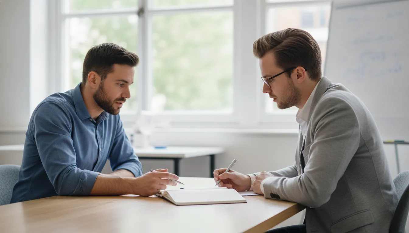 Engineering manager interviewing a senior software engineer
