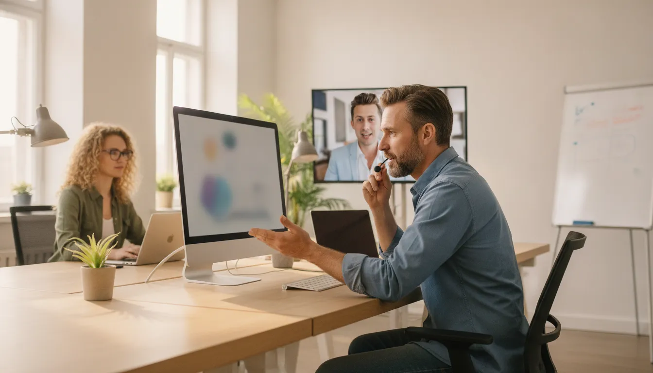 Senior software engineer collaborating with a remote US product team