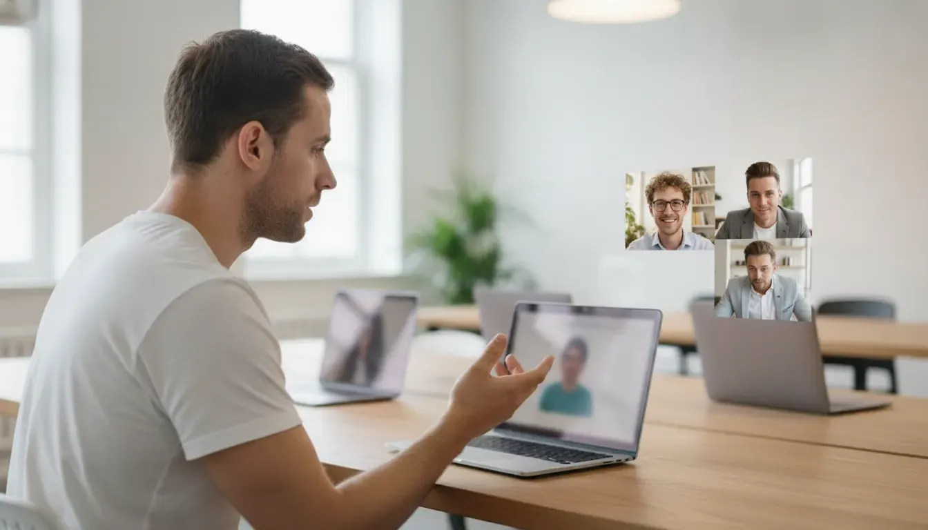 Remote engineering team collaborating across US and Latin American workspaces
