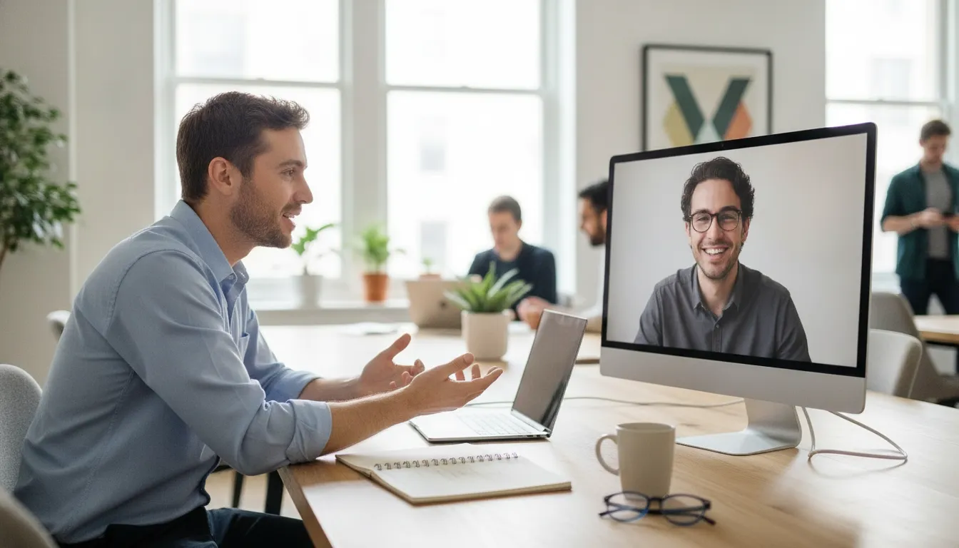 US engineering leader meeting with a senior Latin American software engineer