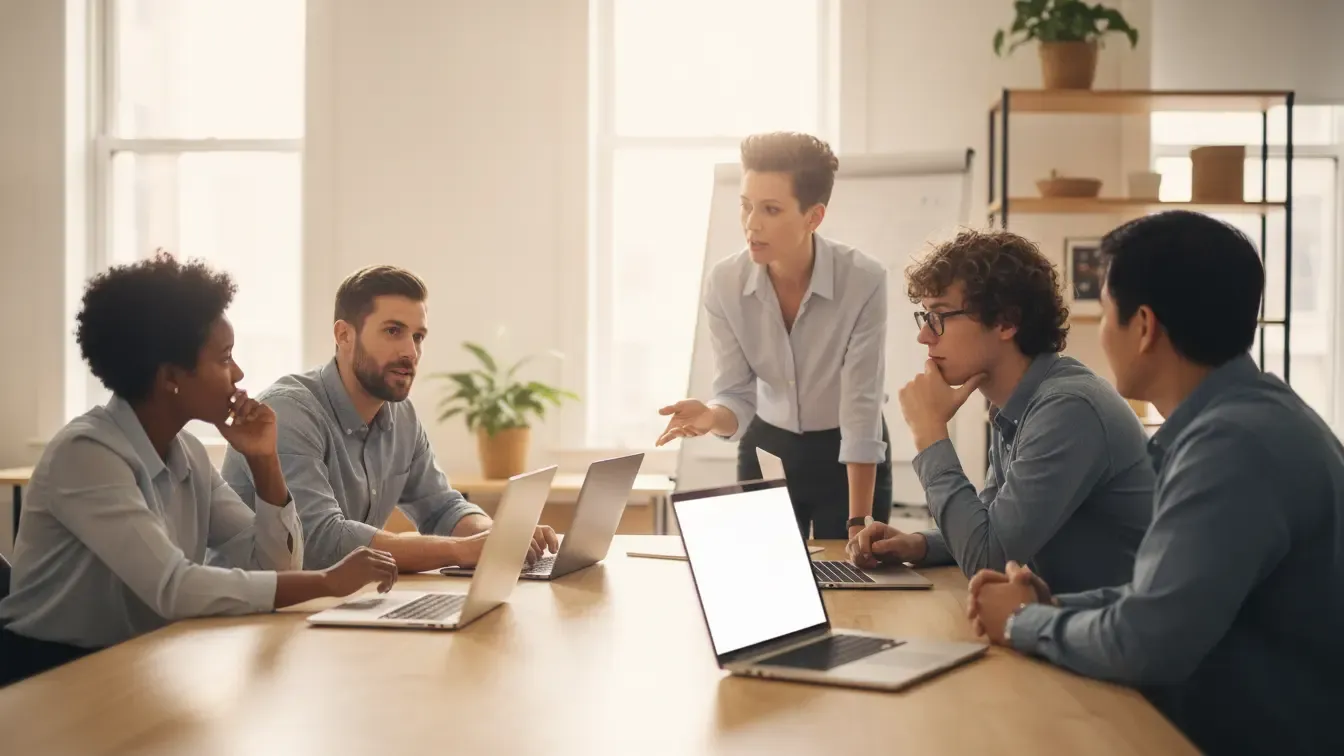 Senior engineers and an engineering leader evaluating delivery priorities for staff augmentation ROI