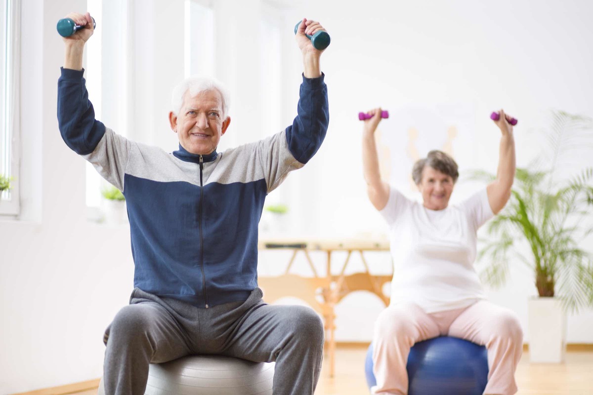 Older adults exercising