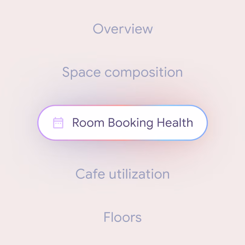Google gNav dataset navigation with Room Booking Health selected