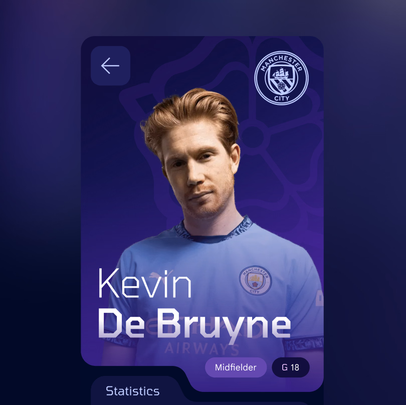 Gambit athlete profile for Kevin De Bruyne.