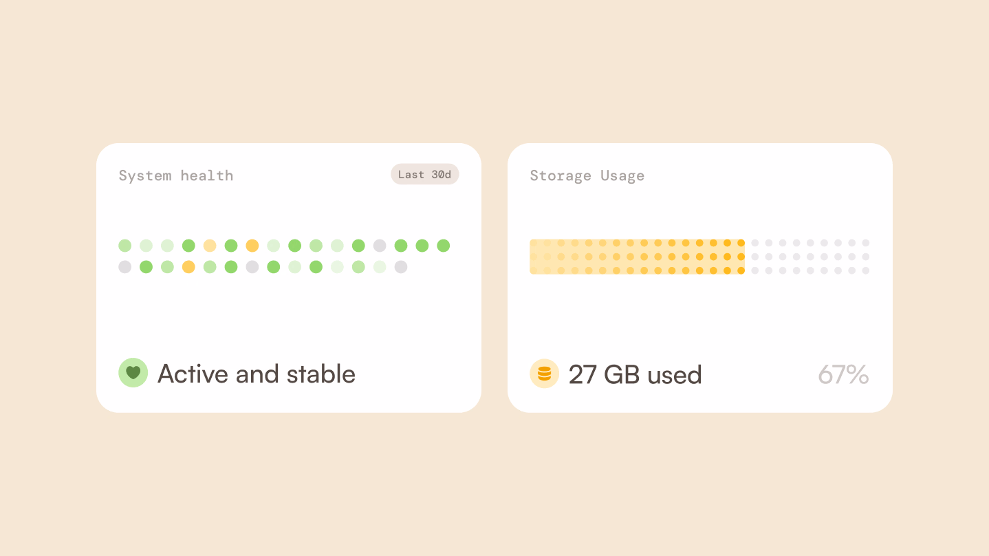 Bit.io — Activity, system health, and storage.
