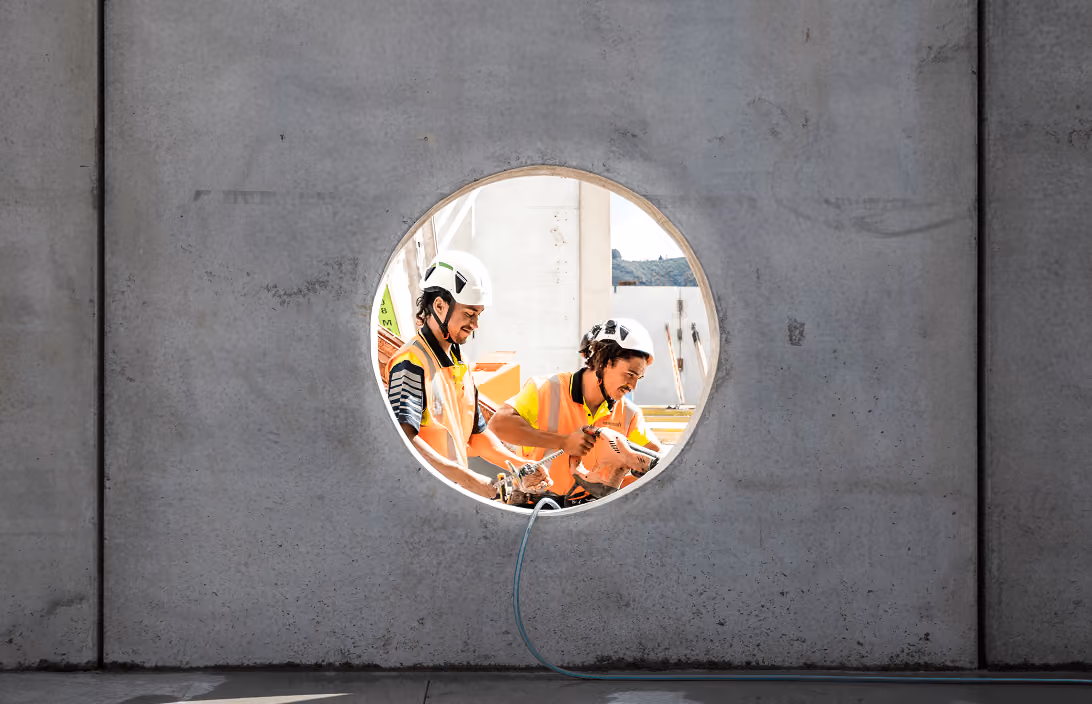 Builders at work