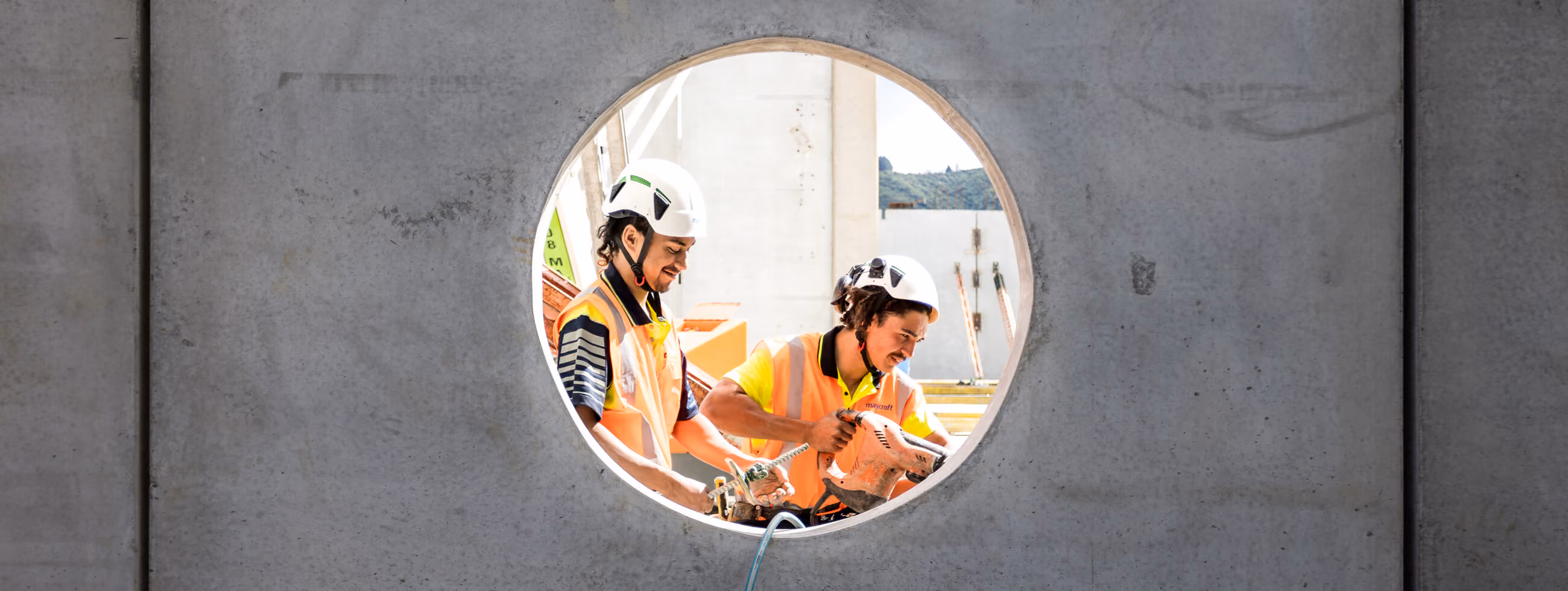 Builders at work