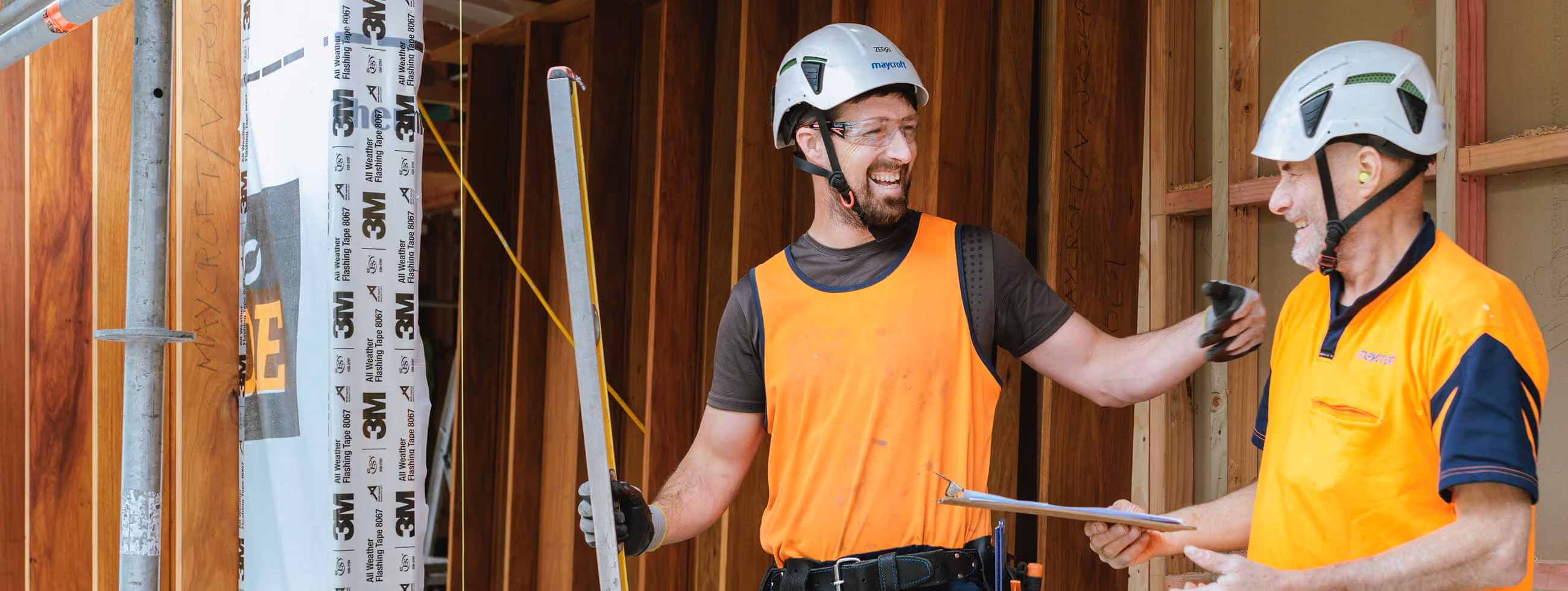 Builders talking
