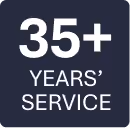 35+ years' service