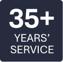 35+ years' service