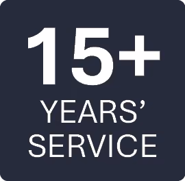 15+ years' service