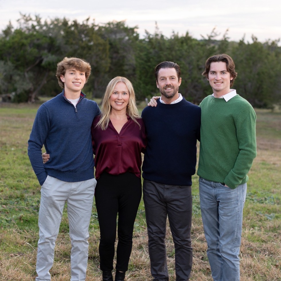Jeff and his family in the Hill Country