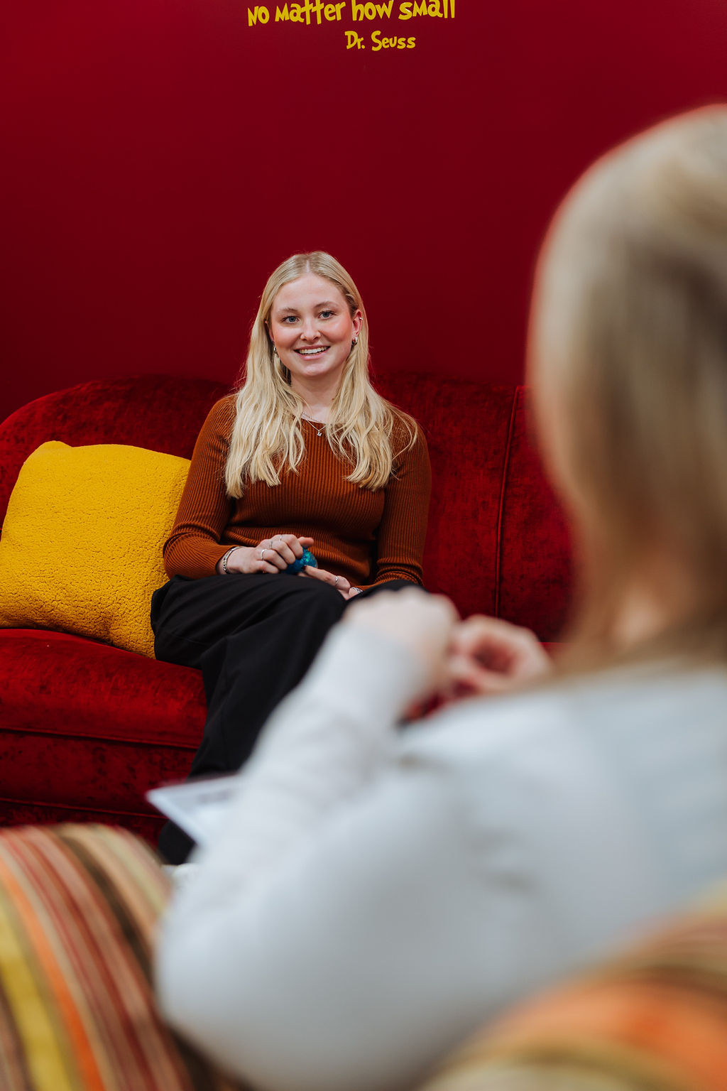A young person in a mental health therapy session at Totally Psyched