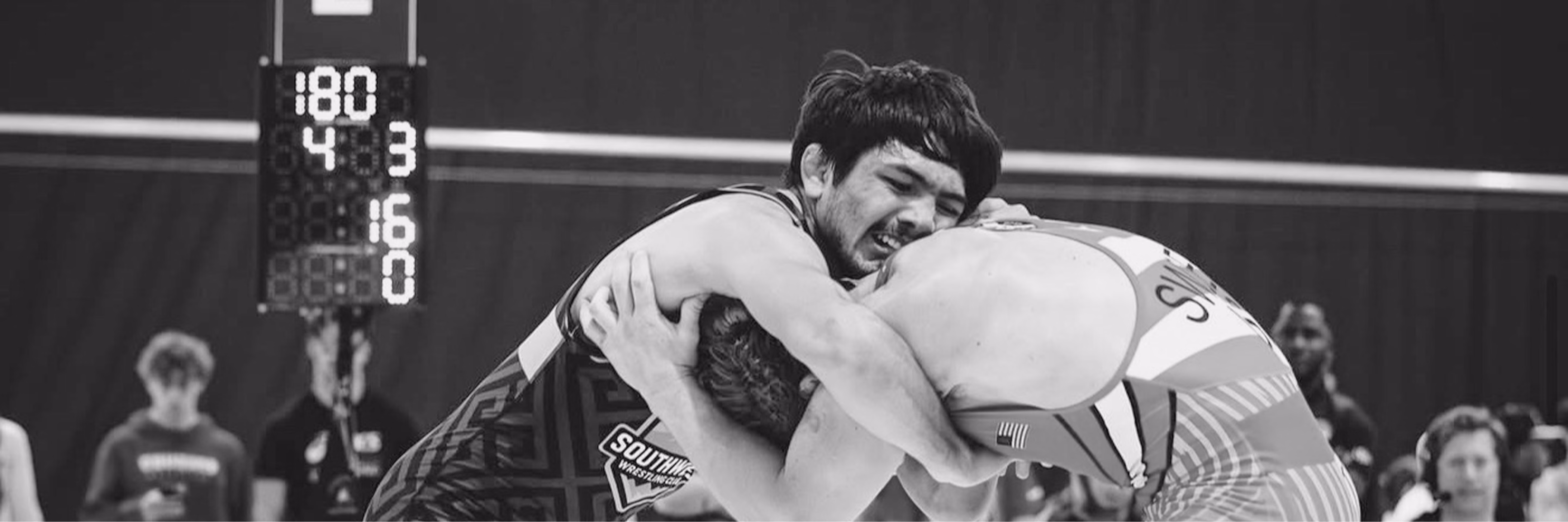 Southwest Wrestling Club wrestler competing against an opponent