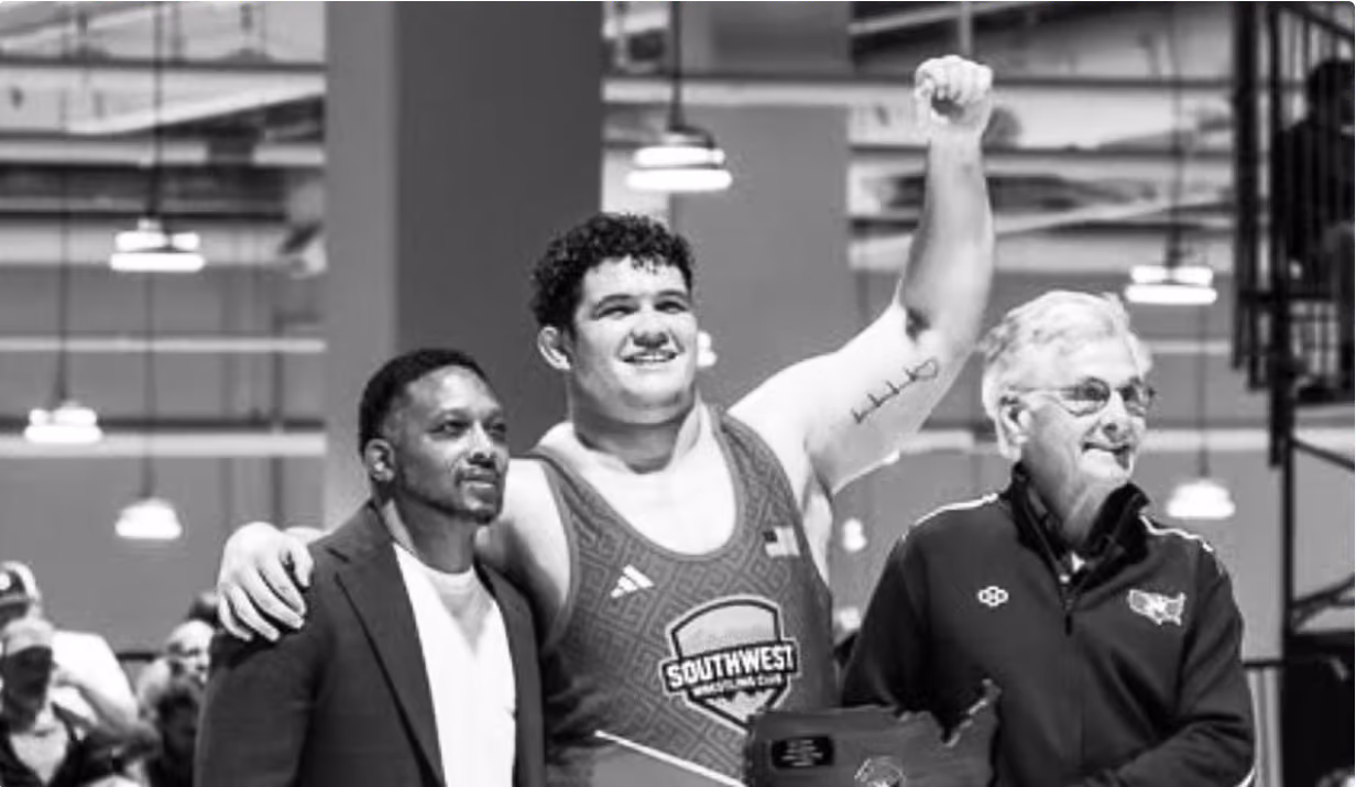 Cohlton Schultz competing in Greco-Roman wrestling