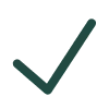 Dark green check mark icon on transparent background.