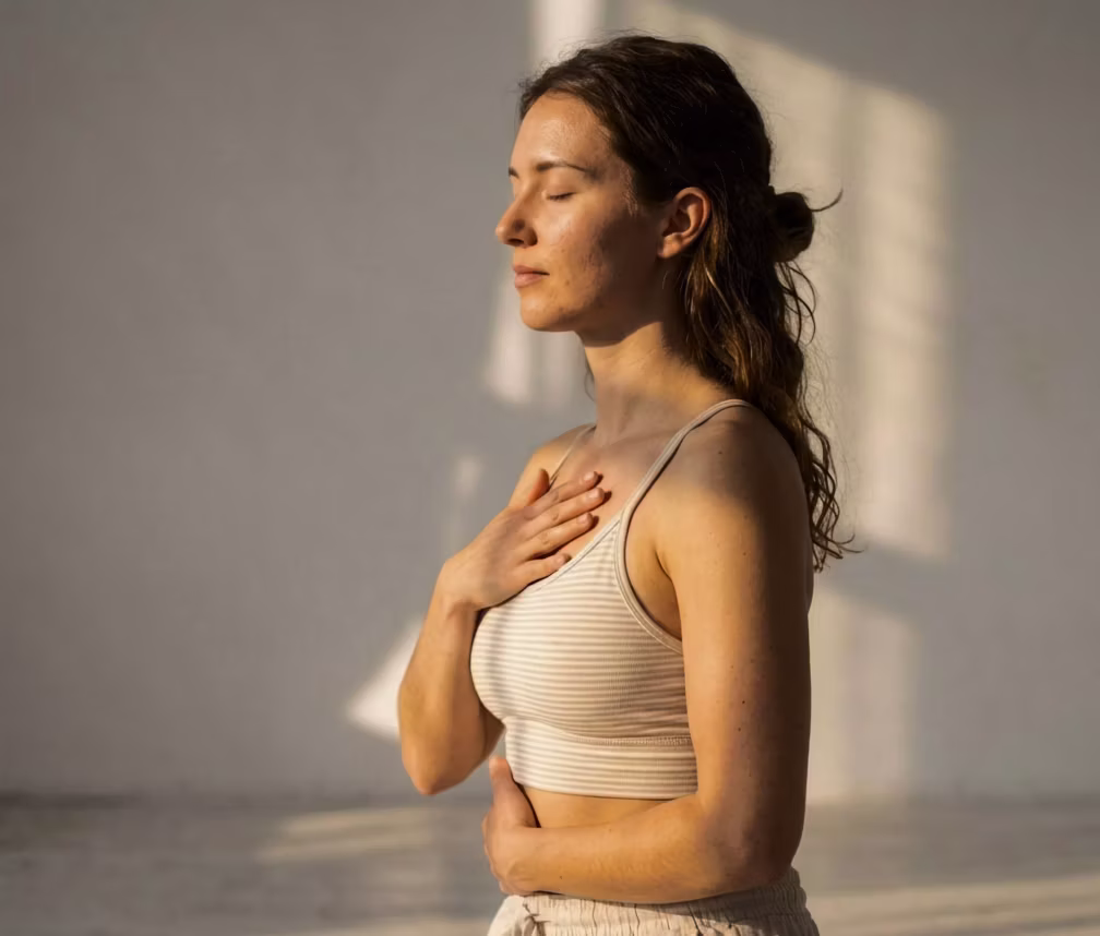 Serene meditation scene