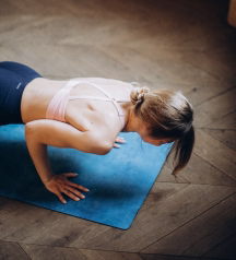 Yoga pose building muscle strength