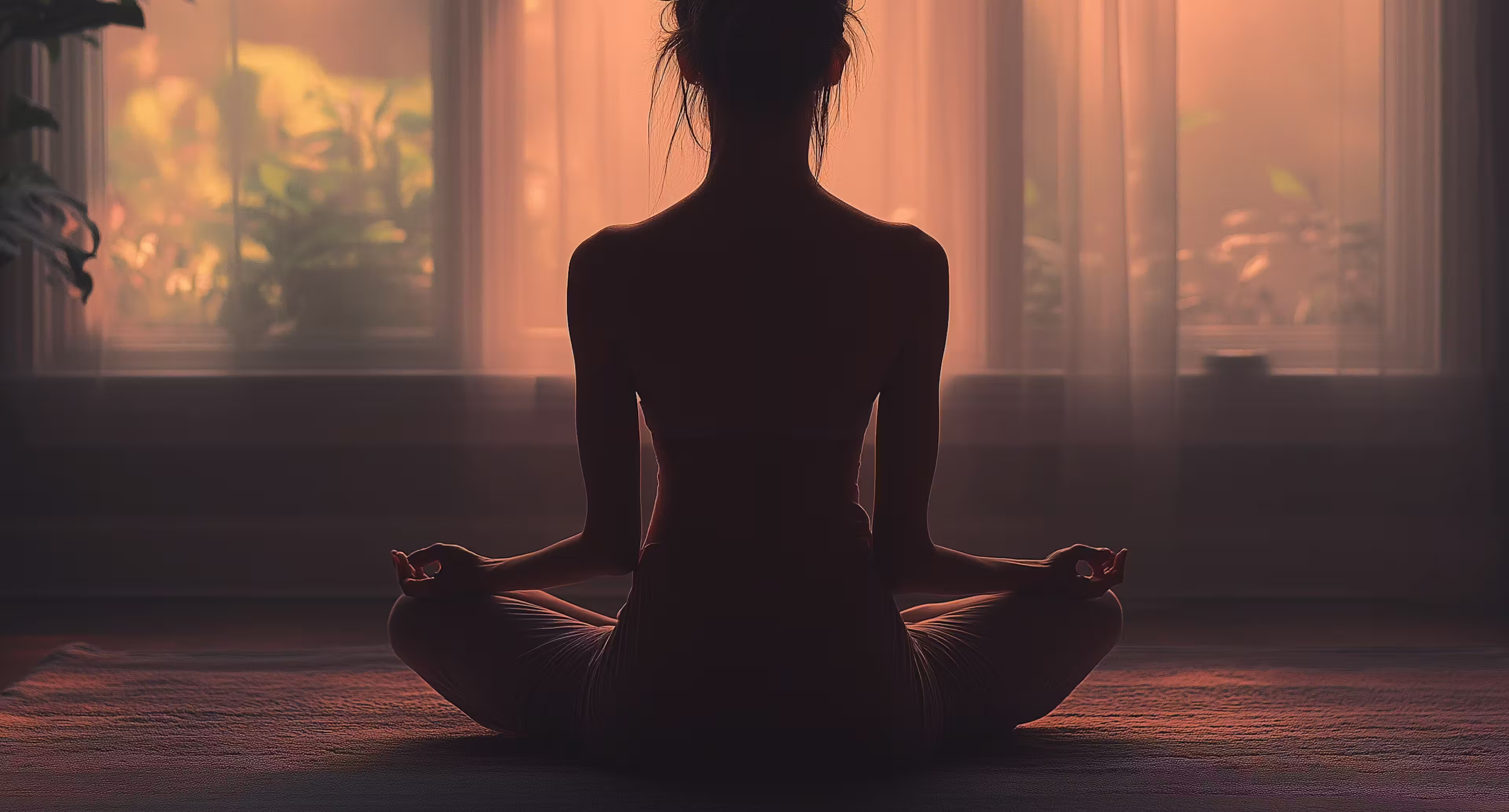 Serene meditation scene