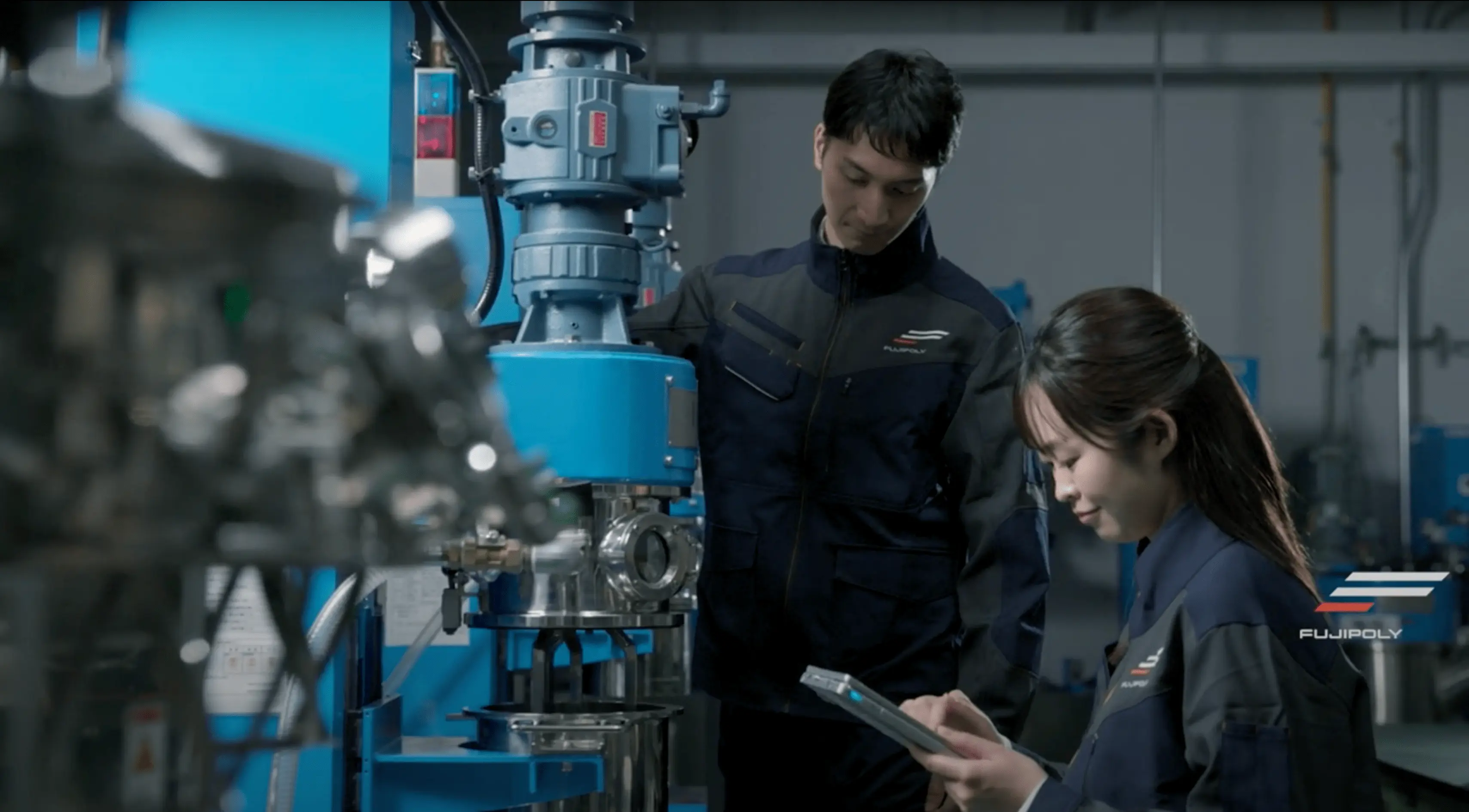 Fujipoly workers, at the factory