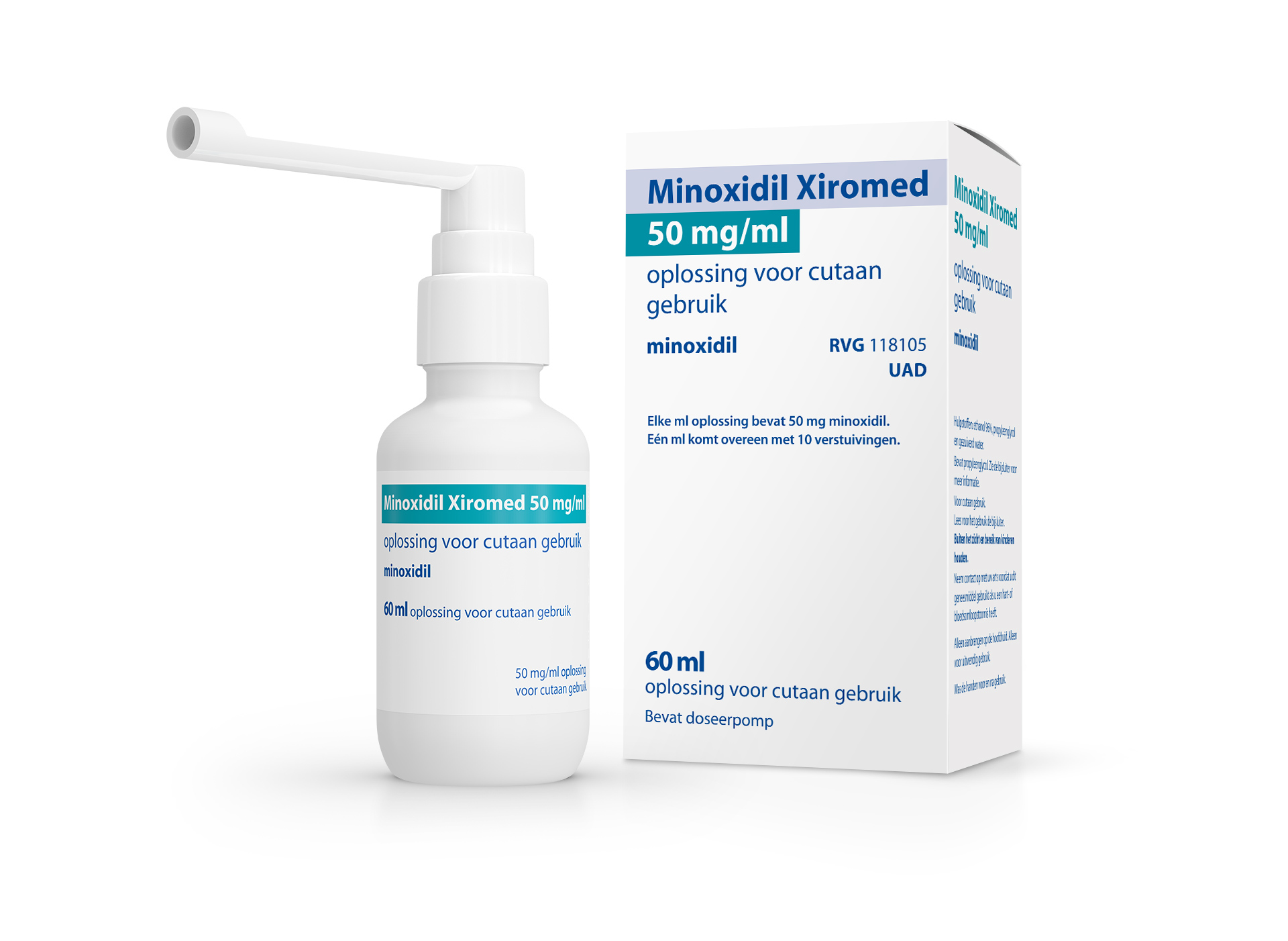 Minoxidil Xiromed 50 mg/ml oplossing voor cutaan gebruik