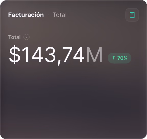 Captura de la plataforma Asofix mostrando el módulo de Facturación con pendientes a facturar.