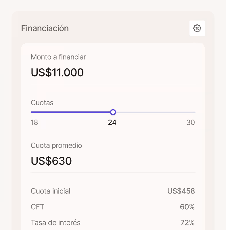 Dos tarjetas de autos con logo de Asofix: Chery Tiggo gris y Nissan Leaf blanco con precios y botones.