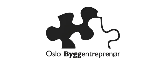 Oslo Byggentreprenør logo med to puslespillbrikker over