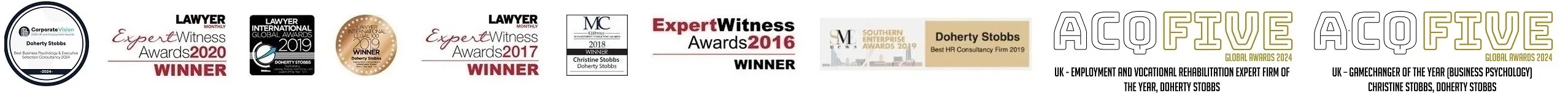 Doherty Stobbs awards and accreditations