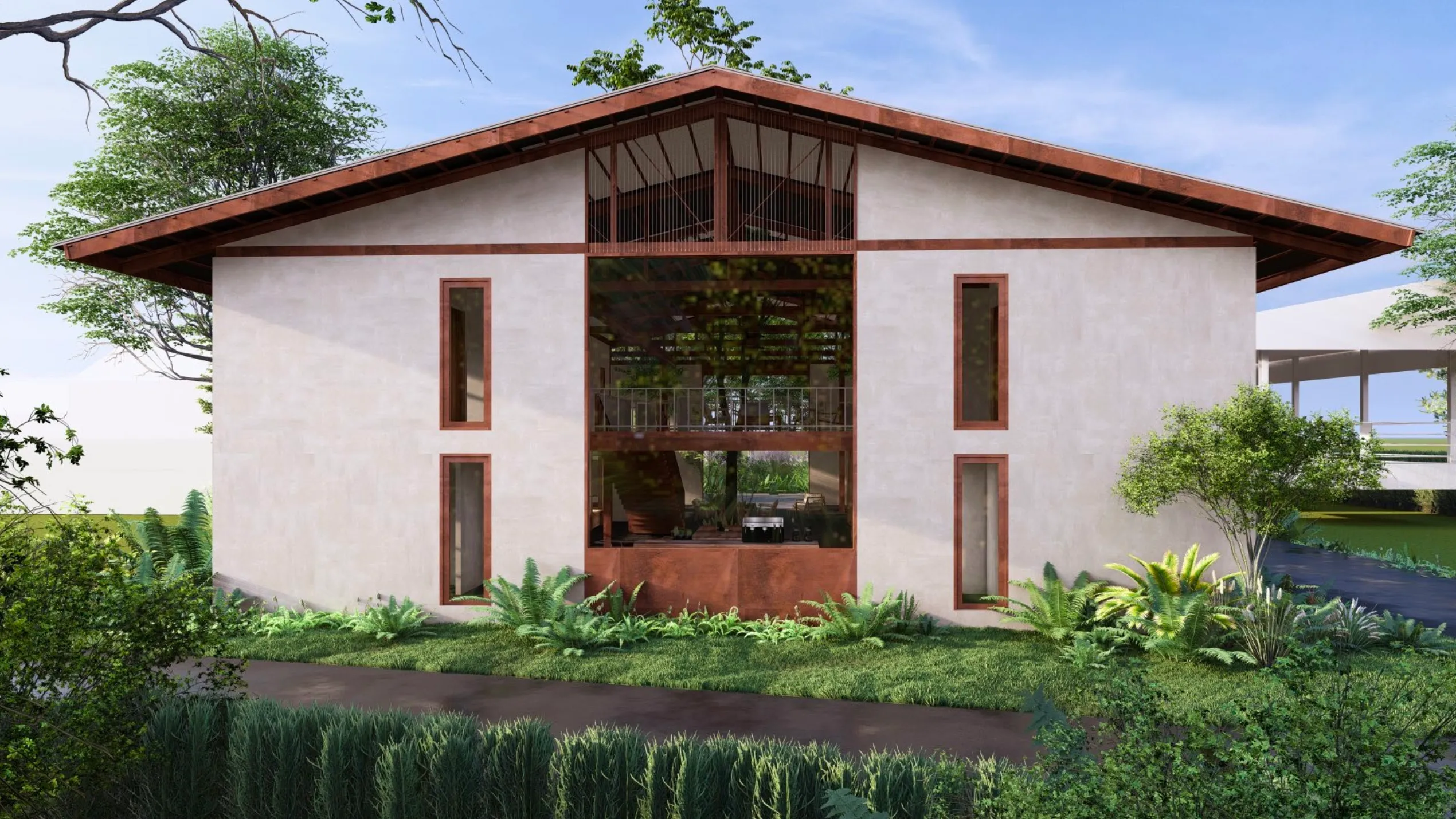 Architectural visualization of The Camp accommodation building