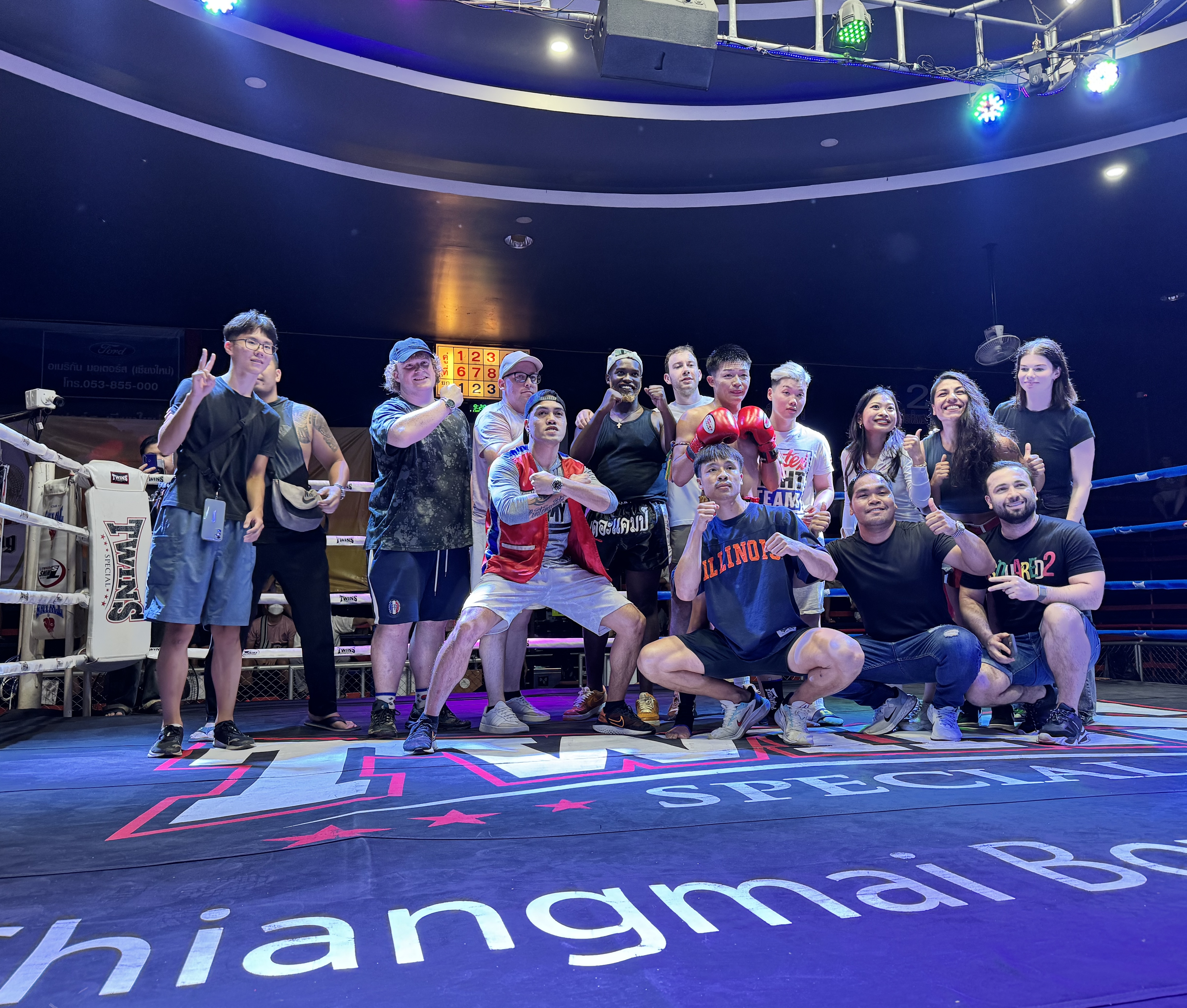 The Camp community together at a Muay Thai event