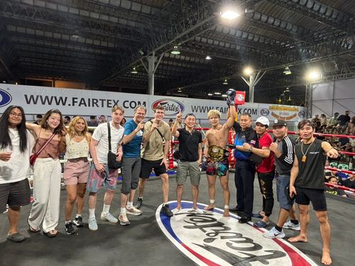 The Camp community together at a Muay Thai event
