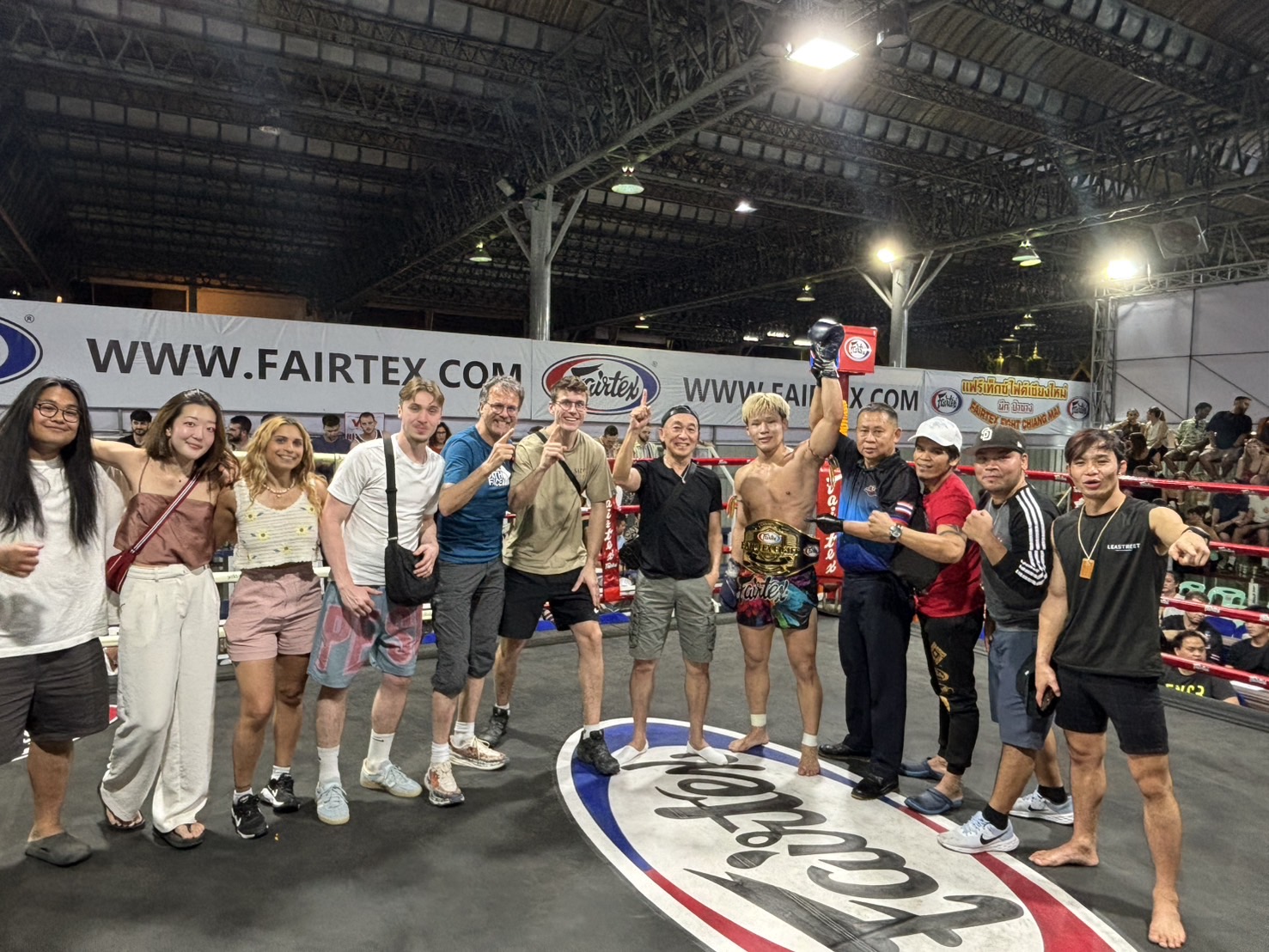 The Camp community together at a Muay Thai event