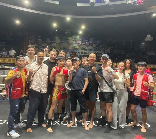 The Camp community together at a Muay Thai event