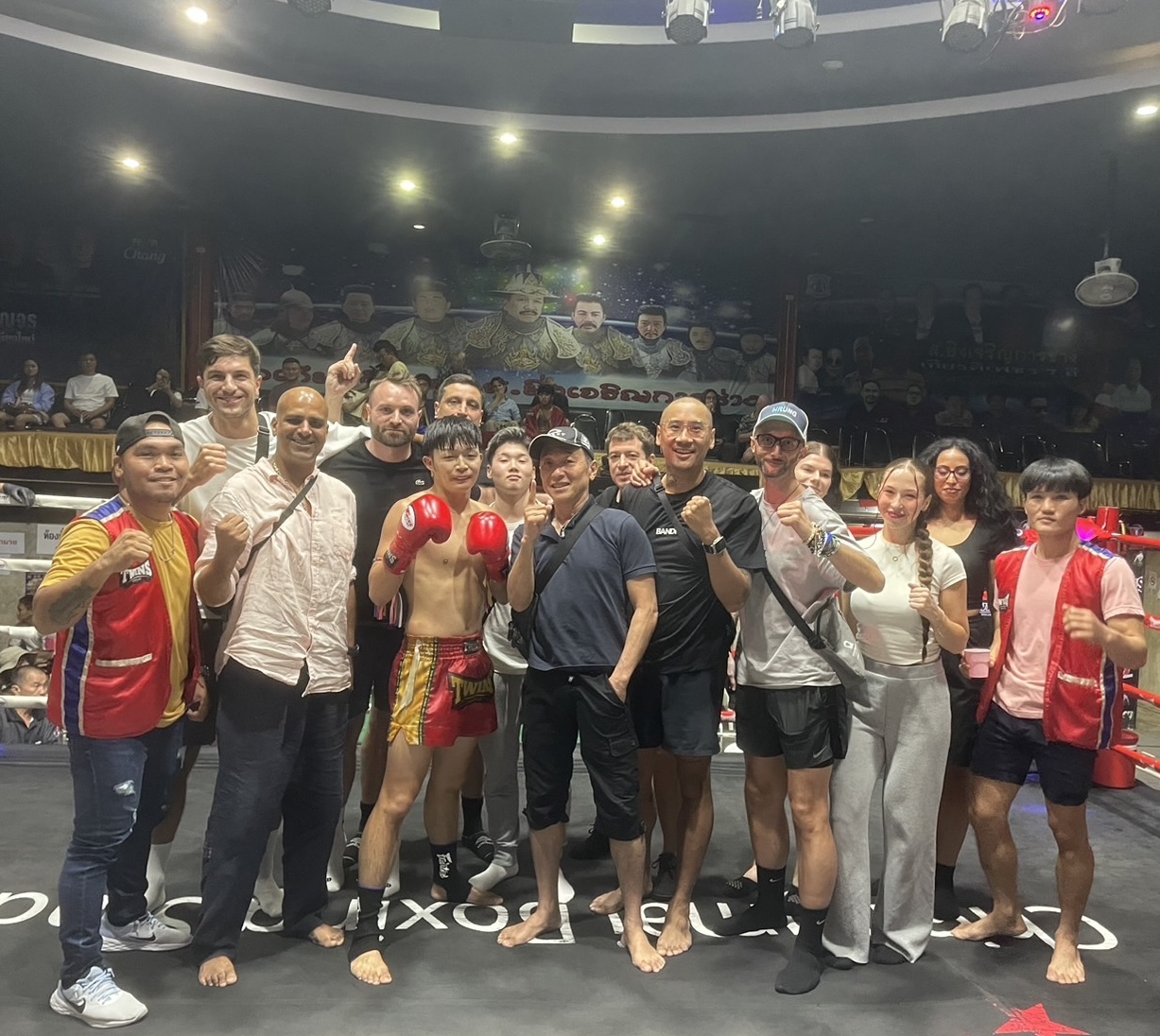 The Camp community together at a Muay Thai event