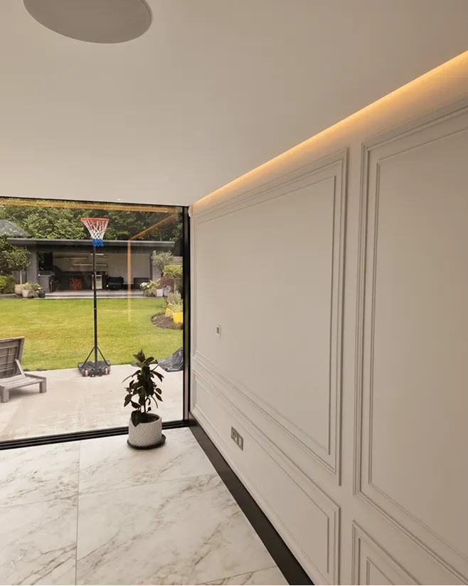 Plaster finish at Blueberry Road, Bowdon, by Arden Strata