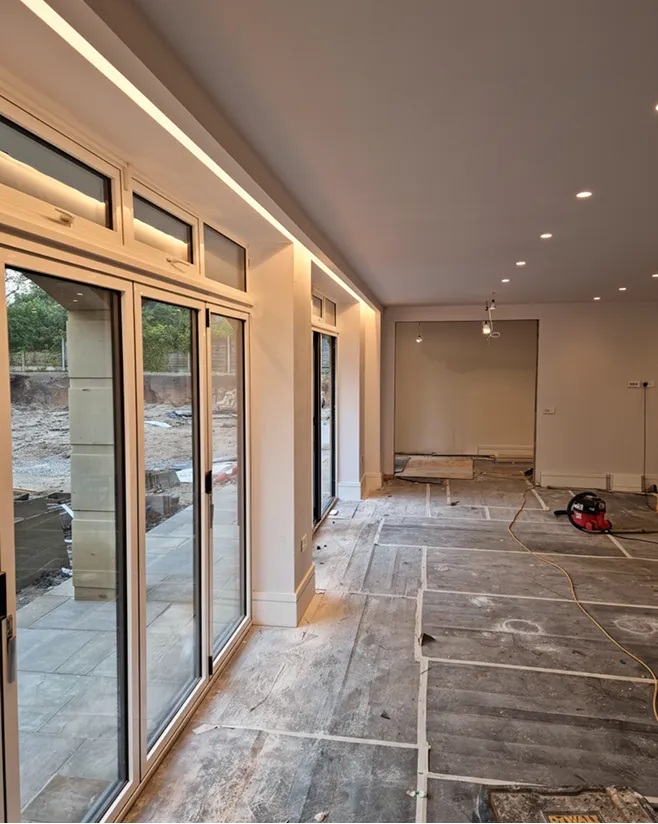 MF ceiling and plastering works at Groby Road, Altrincham