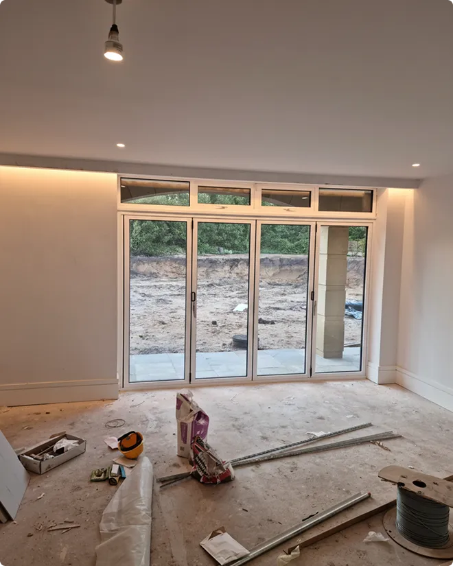 Light-critical plaster finish at Groby Road, Altrincham